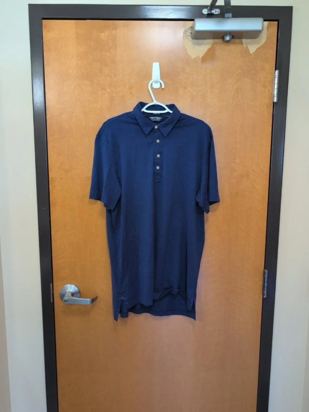Polo Golf Ralph Lauren Vintage Lisle Men's L Blue Short Sleeve Polo Solid Pima